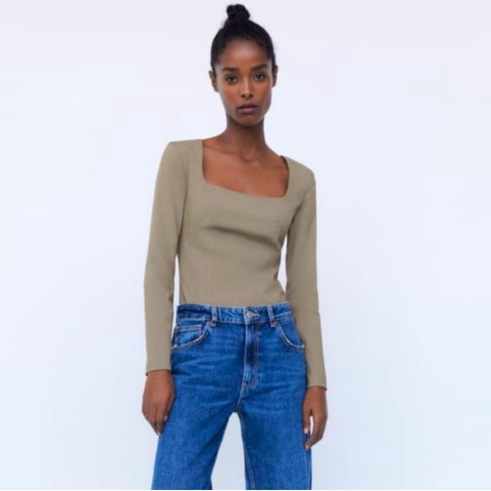 Zara Sophisticated Taupe Dress